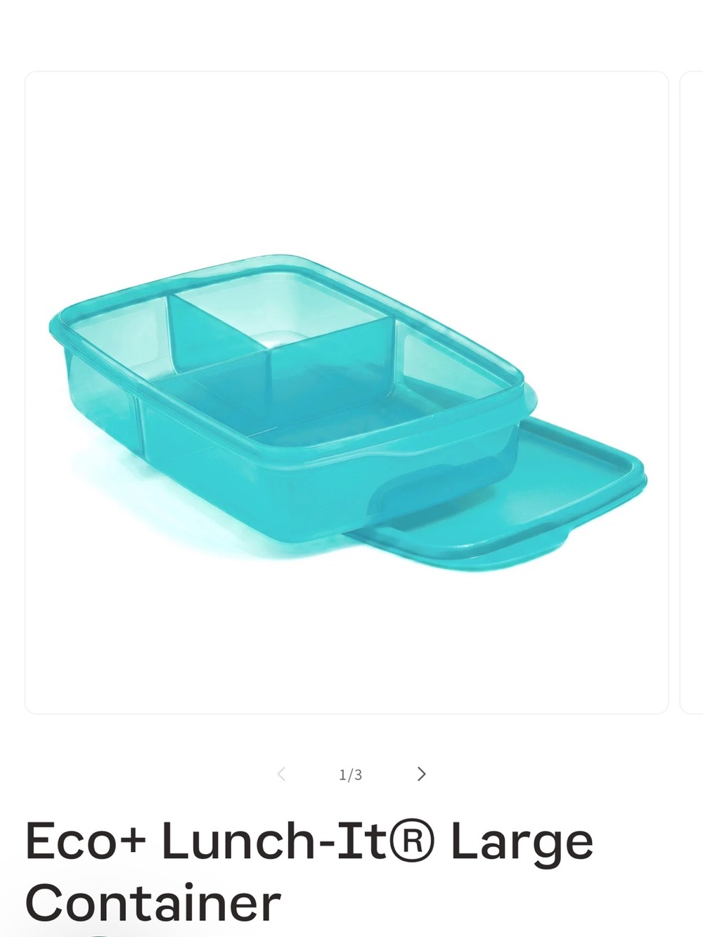 Tupperware Lunch-It® Large Container - Turquoise